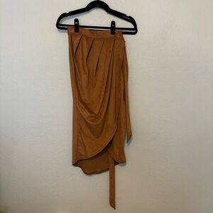 Tonle lotus wrap skirt in copper jersey